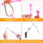 lpvoqpth 25 Sets LED Flying Set, 25 Slingshot+25 Glow Helicopter-50 Pcs - Image 4