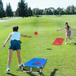 Portable Cornhole Set PVC Framed Corn Holes Outdoor Game Set - Image 4