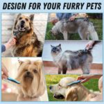 Docrok Pet Grooming Combo - Blue Deshedding Brush - Image 2