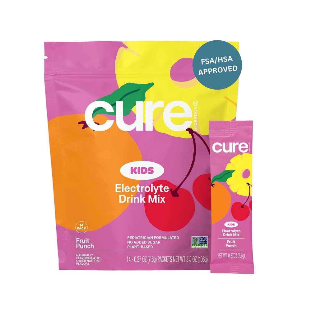 Untitled design - 2026-07-25T061616.111 Cure Hydration - Kids Electrolyte Drink Powder Fruit Punch 14 Packets - Image 1