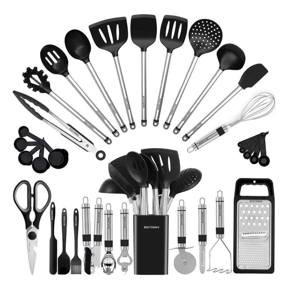 Untitled design - 2026-07-25T063934.975 Kitchen Utensil Set-Silicone Cooking Utensils-33 Kitchen Gadgets & Spoons - Image 1