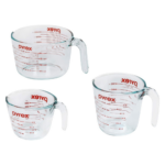 Pyrex Essentials (3-Pack) Glass Measuring Cups Set