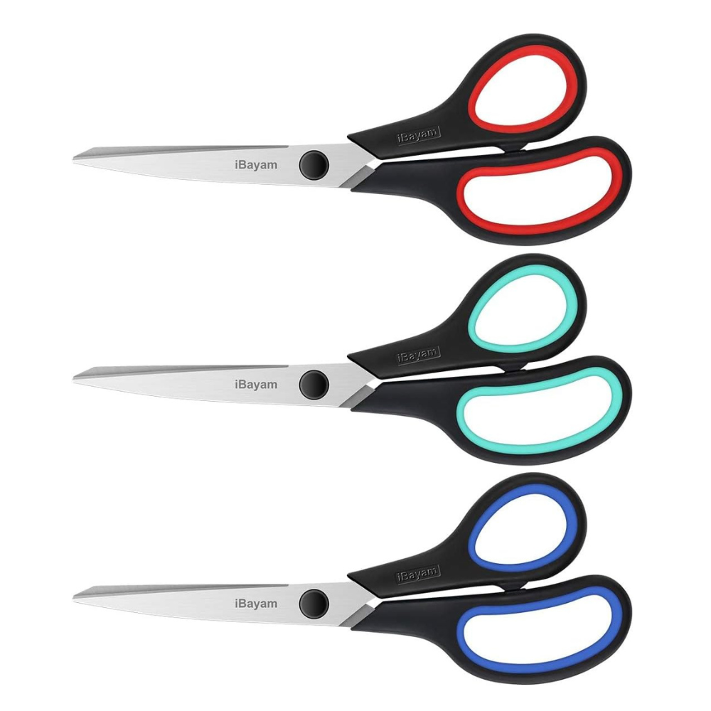 Untitled design - 2026-07-25T070841.785 iBayam 8.5" Heavy Duty Scissors All Purpose for Office School Crafts Sewing - Image 1