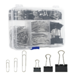 Assorted Size Binder Clips & Jumbo Paper Clips Set