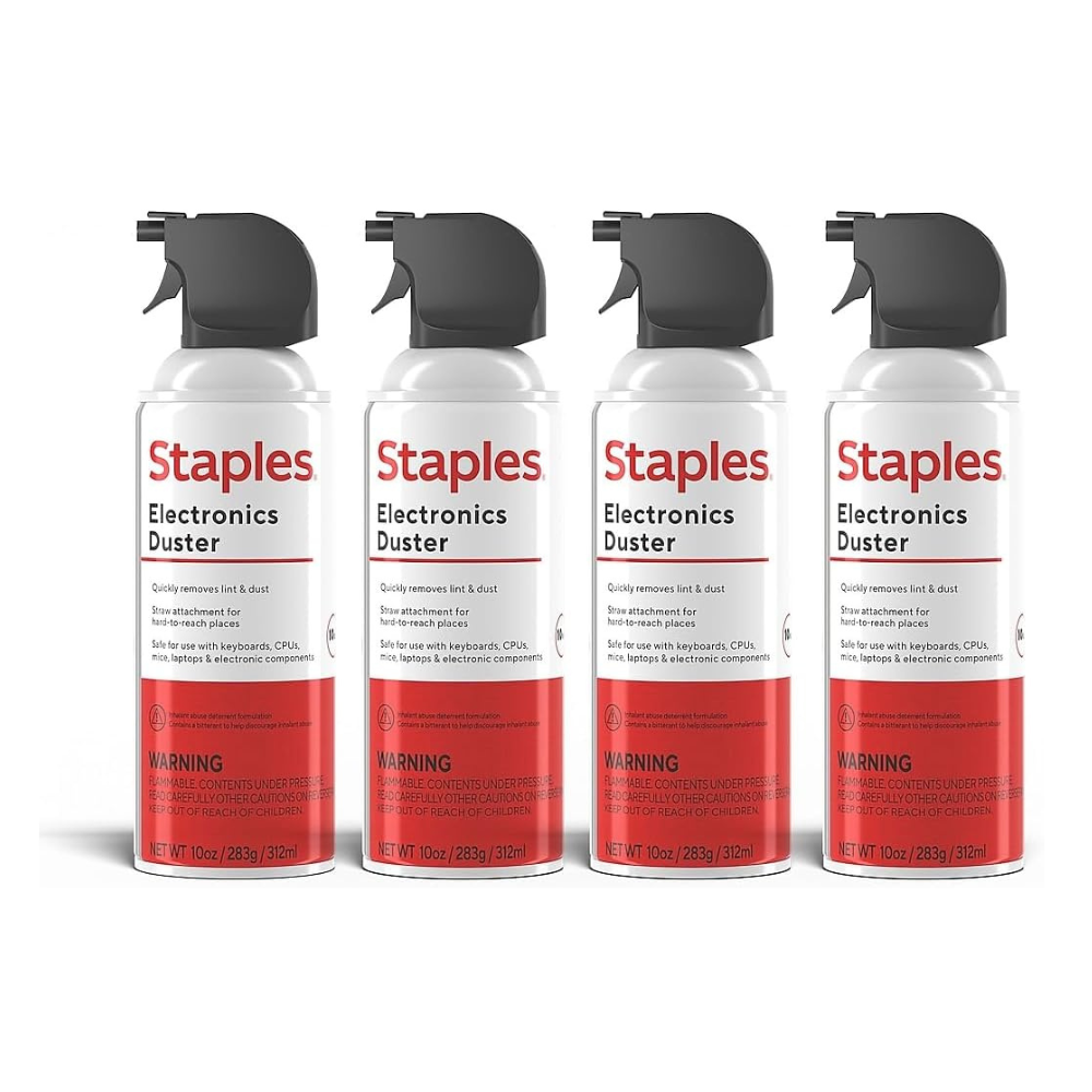 Untitled design - 2026-07-25T072132.459 Staples Compressed Air Duster – 10 oz. Cans for Electronics - Image 1
