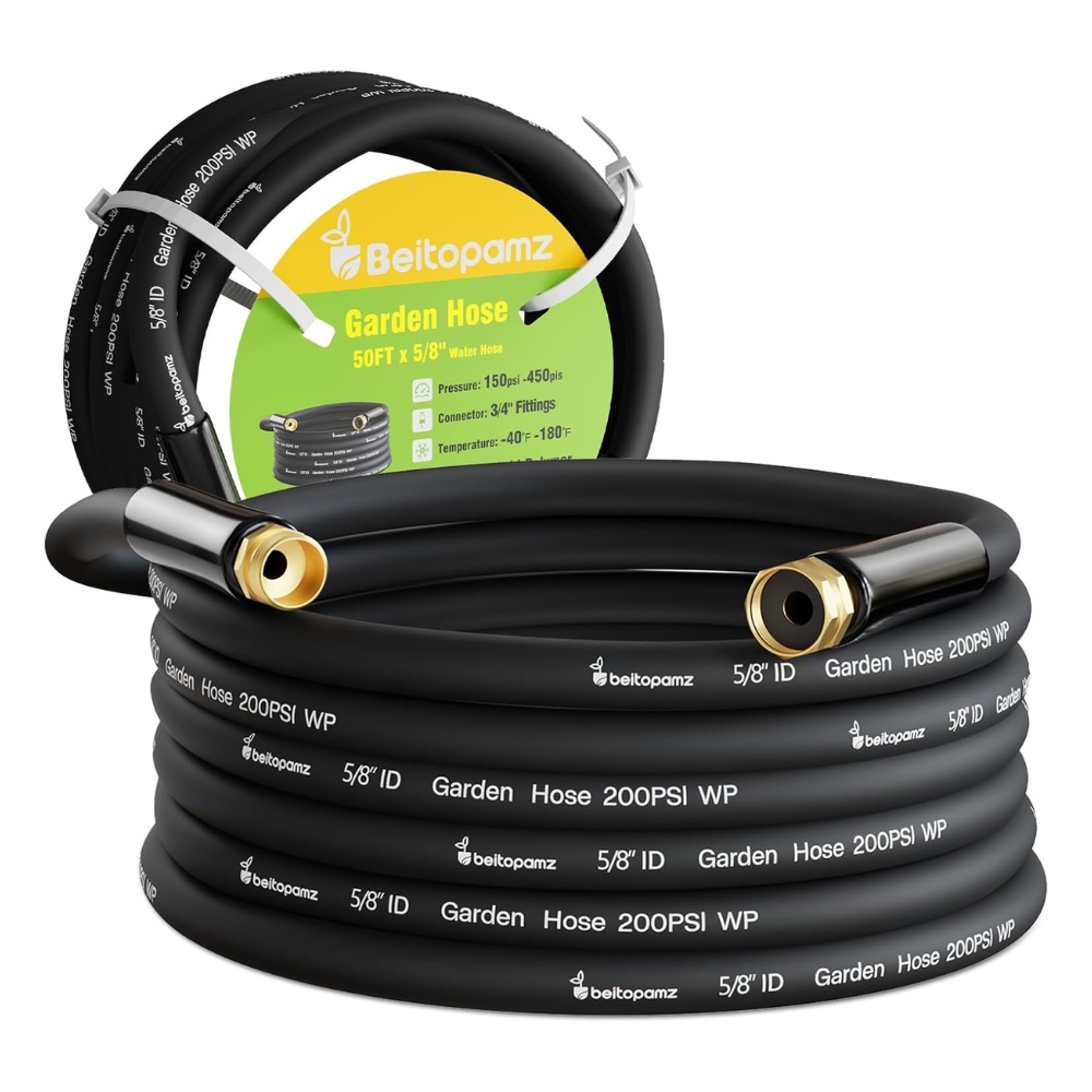 Untitled design - 2026-07-25T073155.835 Beitopamz Garden Hose 50 ft x 5/8 in Heavy Duty Water Hose - Image 1