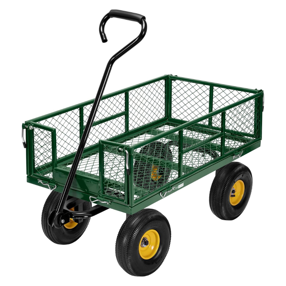 Untitled design - 2026-07-25T073348.761 VIVOHOME Heavy Duty 880 Lbs 4.5 Cu Ft Mesh Steel Garden Cart Utility Wagon - Image 1