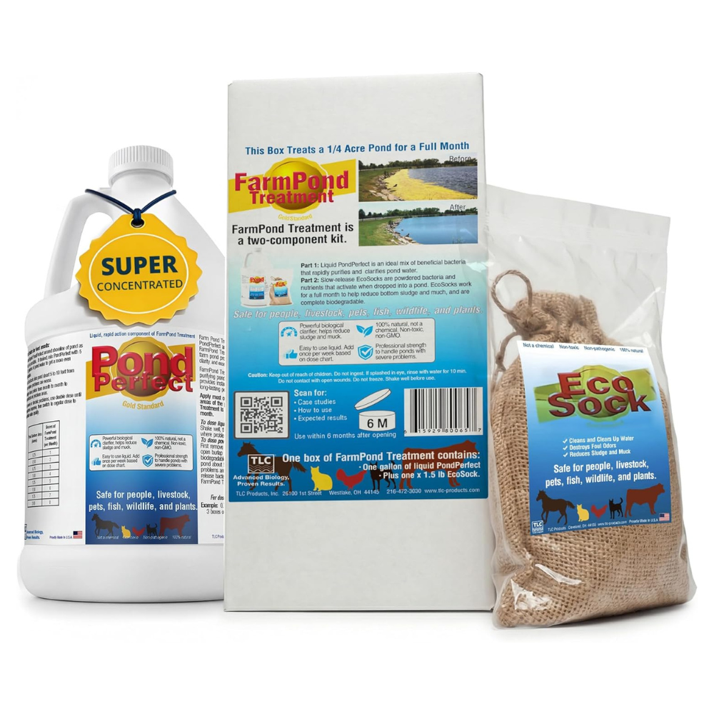 Untitled design - 2026-07-25T075110.997 TLC Farm Pond Treatment – PondPerfect Liquid & EcoSock Dual System - Image 1