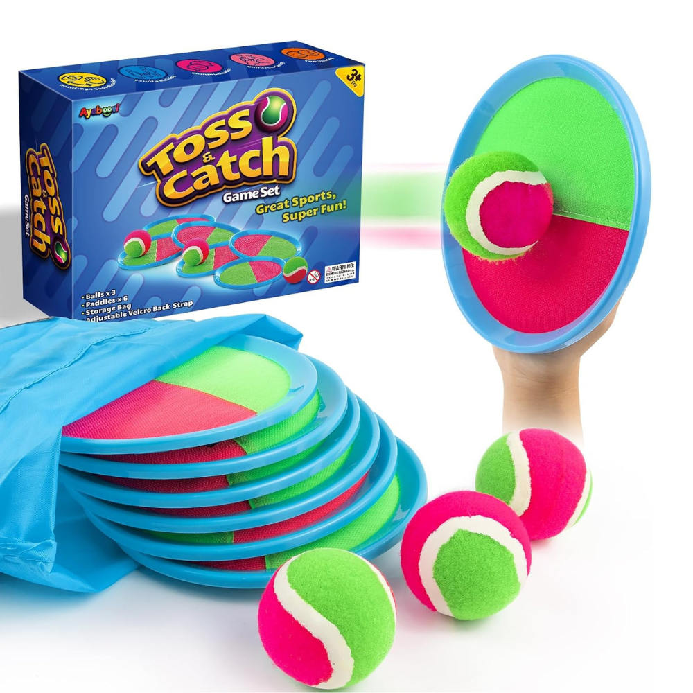 Untitled design - 2026-07-25T085127.405 Ayeboovi Kids Toys Toss and Catch Ball Game 6 Paddles - Image 1