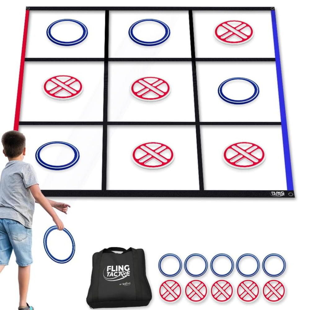 Untitled design - 2026-07-25T095550.888 Swooc Games® - Fling Tac Toe™ (9ft x 9ft) Giant Tic Tac Toe Game Outdoor - Image 1